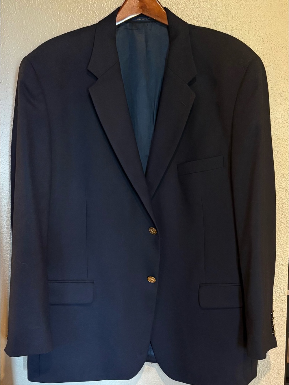 Macy's Men's Dark Navy Two-Button Sport Coat Blazer